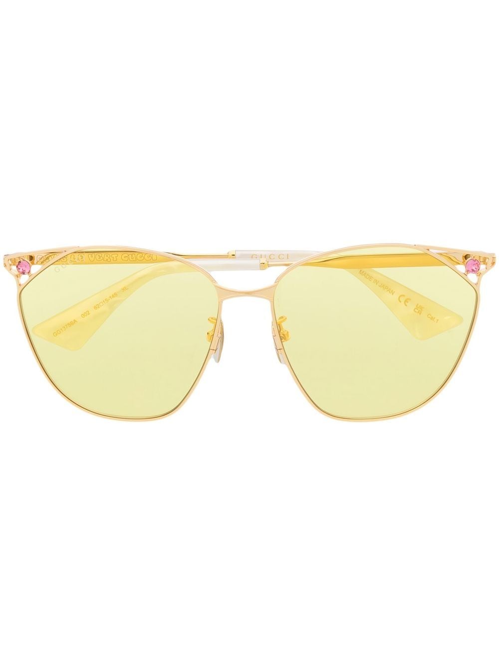 Gucci Eyewear Sonnenbrille mit rundem Gestell - Gold von Gucci Eyewear