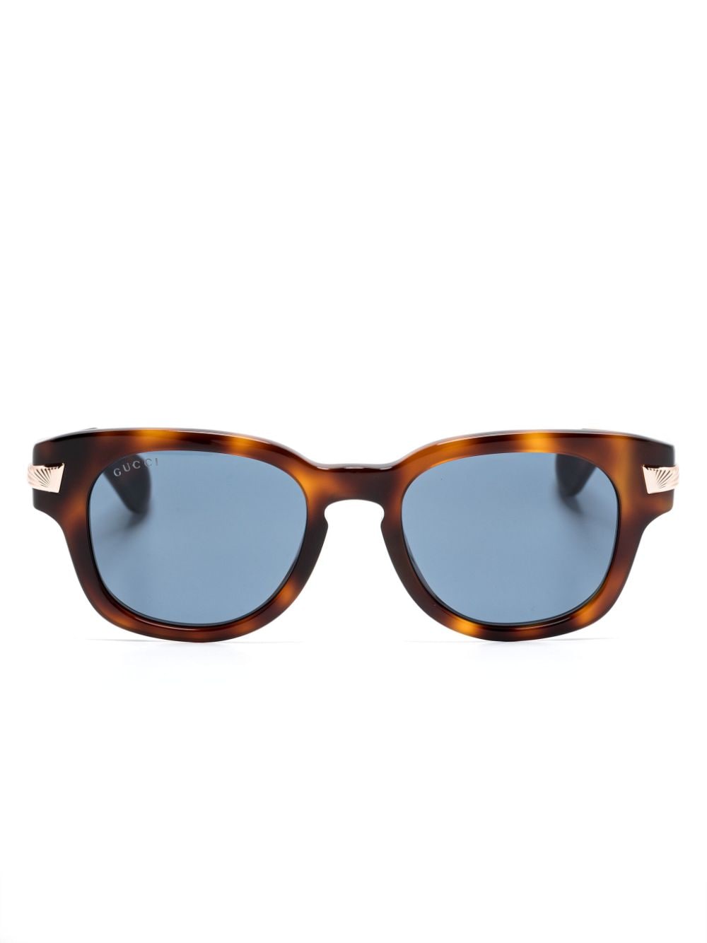 Gucci Eyewear Ovale Sonnenbrille in Schildpattoptik - Braun von Gucci Eyewear