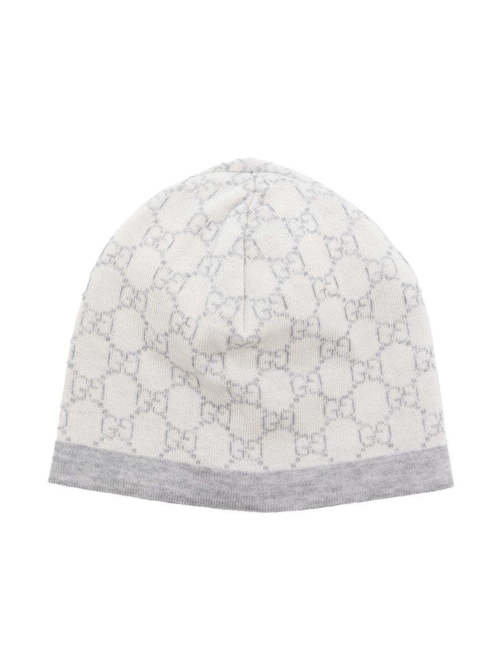 Gucci Kids Beanie mit GG-Intarsienstrick - Weiß von Gucci Kids