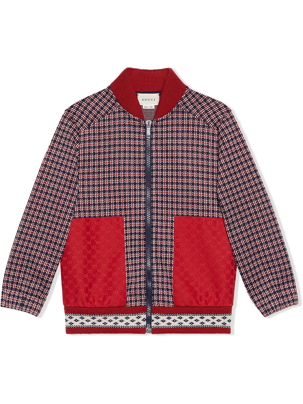 Gucci Kids Bomberjacke mit Hahnentrittmuster - Rot von Gucci Kids