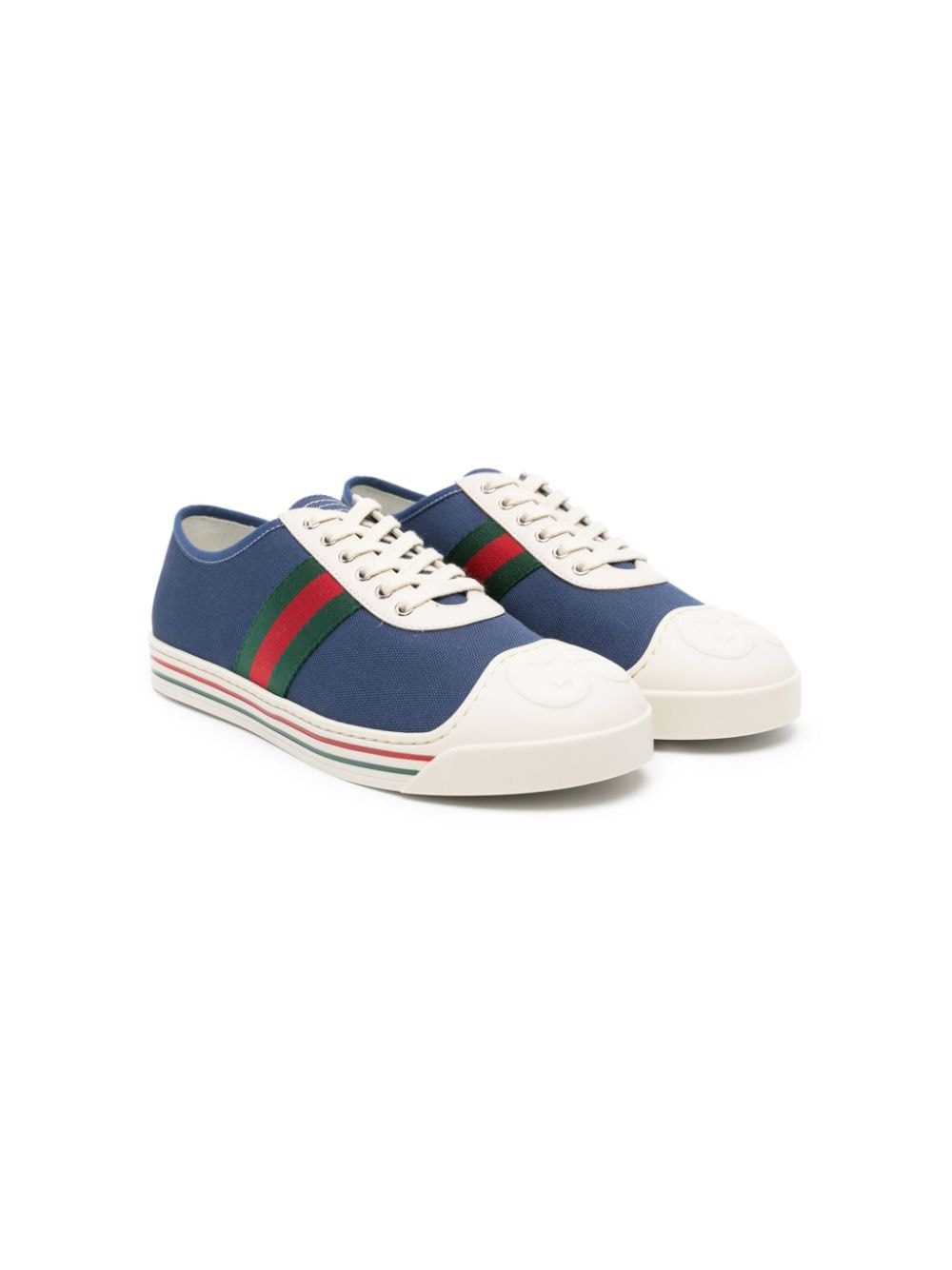 Gucci Kids CanvasSneakers mit Webstreifen - Blau von Gucci Kids