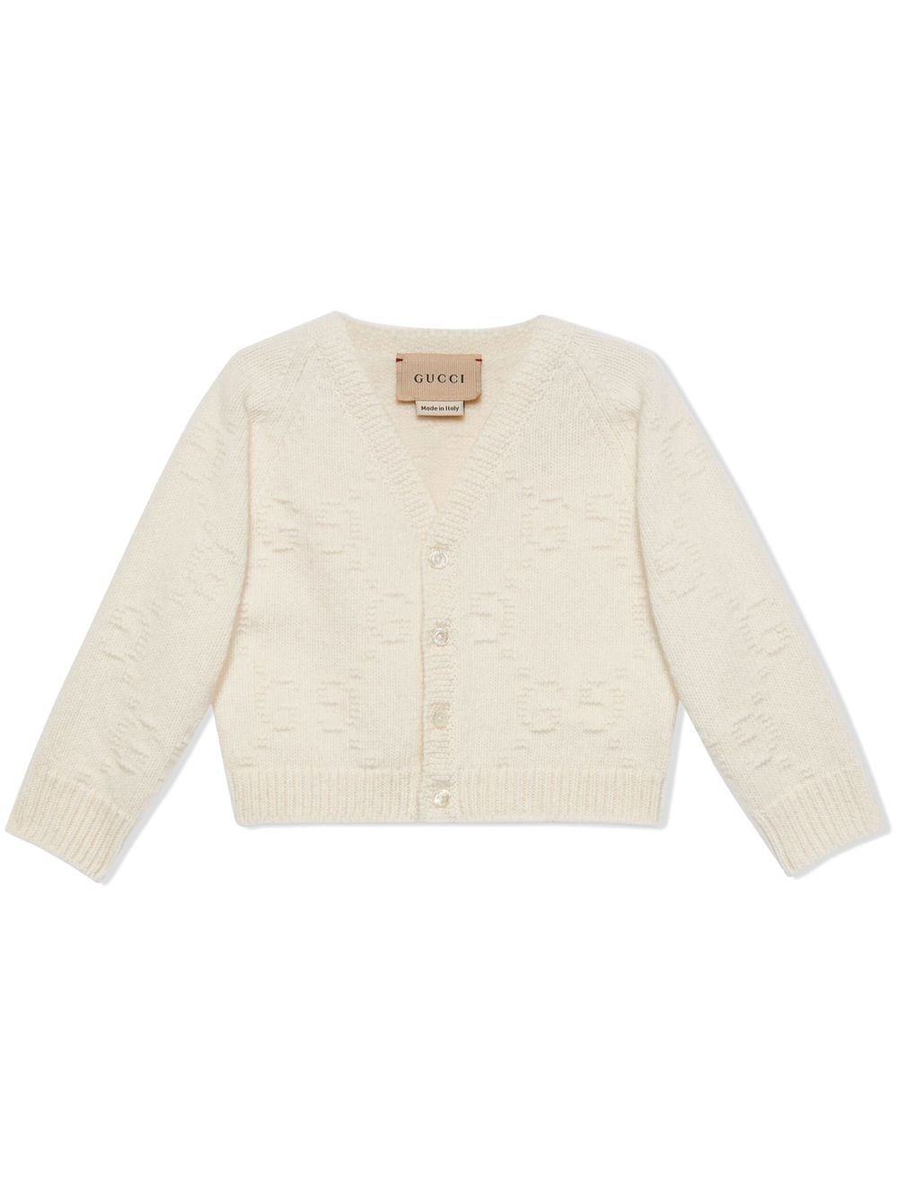 Gucci Kids Cardigan mit GG-Muster - Weiß von Gucci Kids