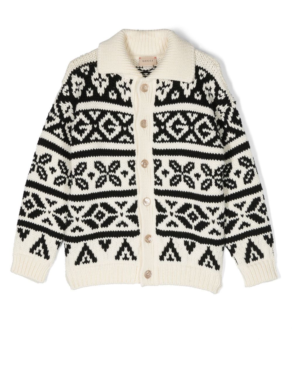 Gucci Kids Cardigan mit Jacquardmuster - Nude von Gucci Kids