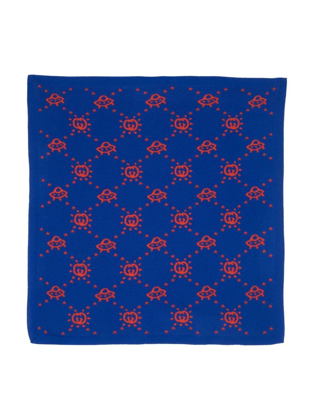 Gucci Kids Decke mit GG UFO-Muster - Blau von Gucci Kids