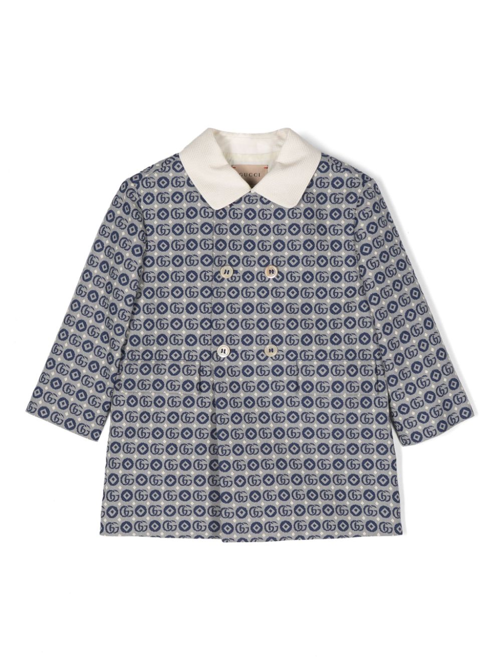 Gucci Kids Mantel mit GG-Muster - Blau von Gucci Kids