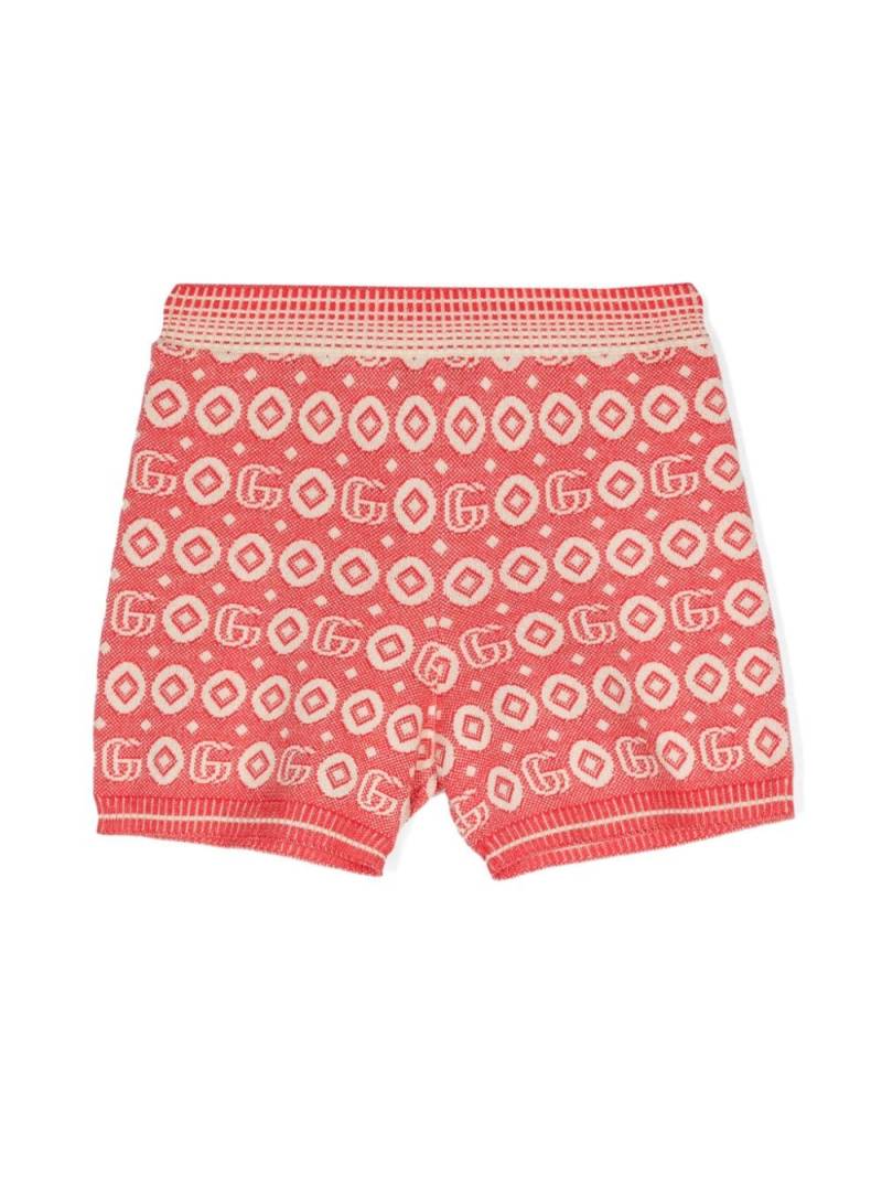 Gucci Kids Shorts mit GG-Intarsie - Rot von Gucci Kids