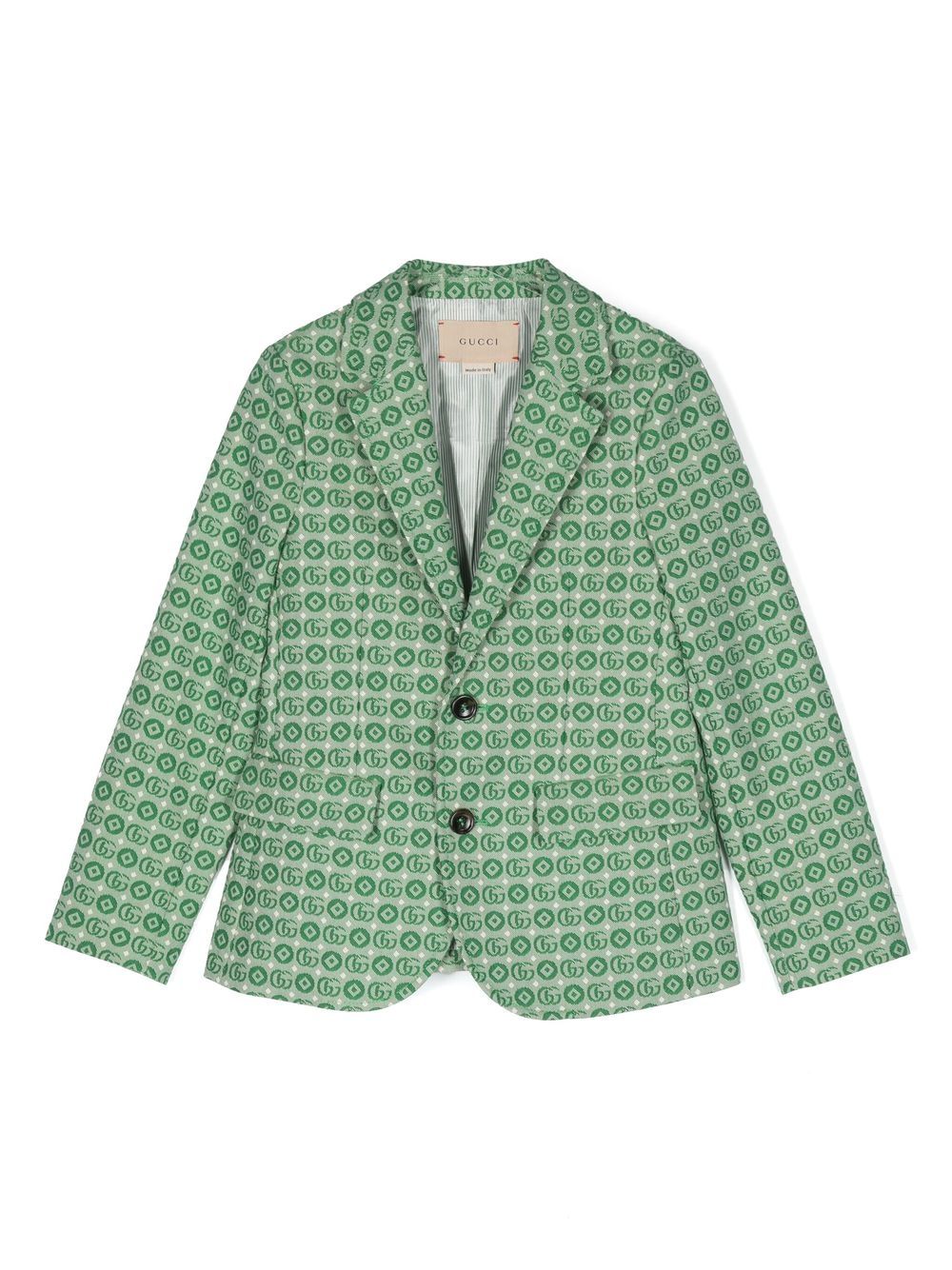 Gucci Kids Sakko mit GG-Jacquardmuster - Grün von Gucci Kids