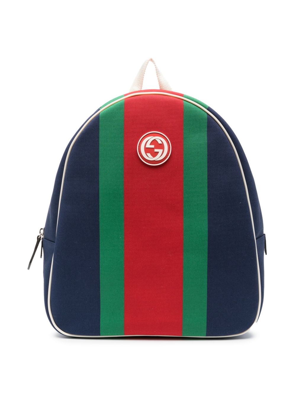 Gucci Kids Gestreifter Rucksack mit GG - Blau von Gucci Kids