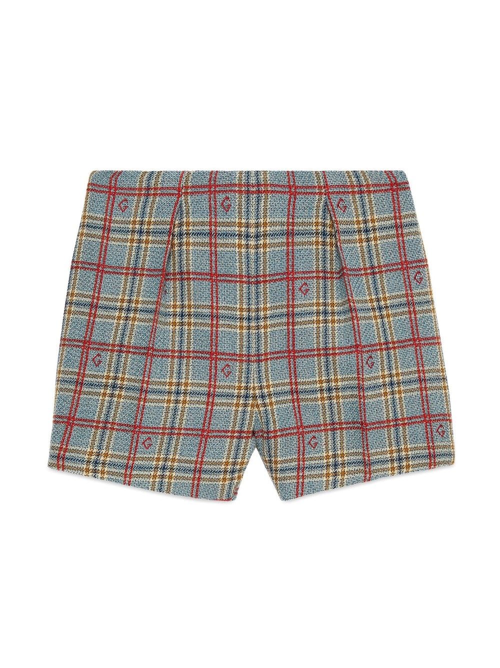 Gucci Kids Shorts mit G Rhombus-Muster - Blau von Gucci Kids