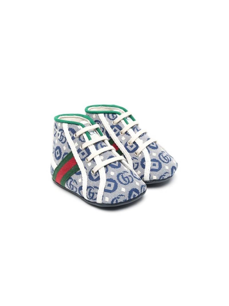 Gucci Kids Lauflernschuhe mit GG-Print - Blau von Gucci Kids