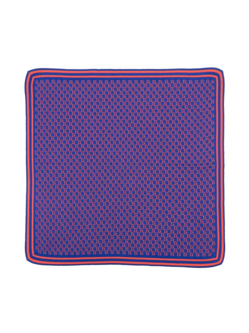 Gucci Kids Gestrickte Decke mit Square G - Blau von Gucci Kids