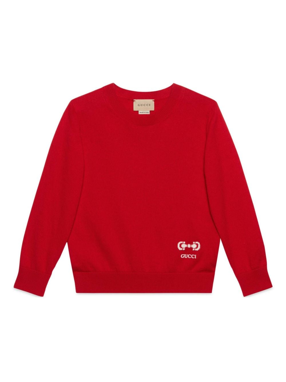 Gucci Kids Gestrickter Pullover mit Horsebit - Rot von Gucci Kids