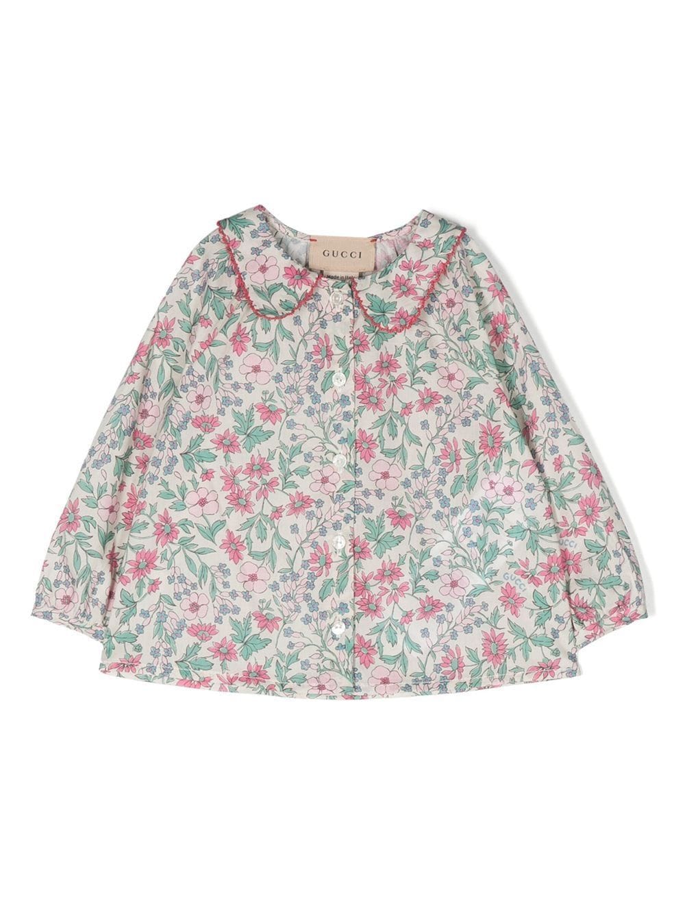 Gucci Kids Hemd mit Blumenmuster - Rosa von Gucci Kids