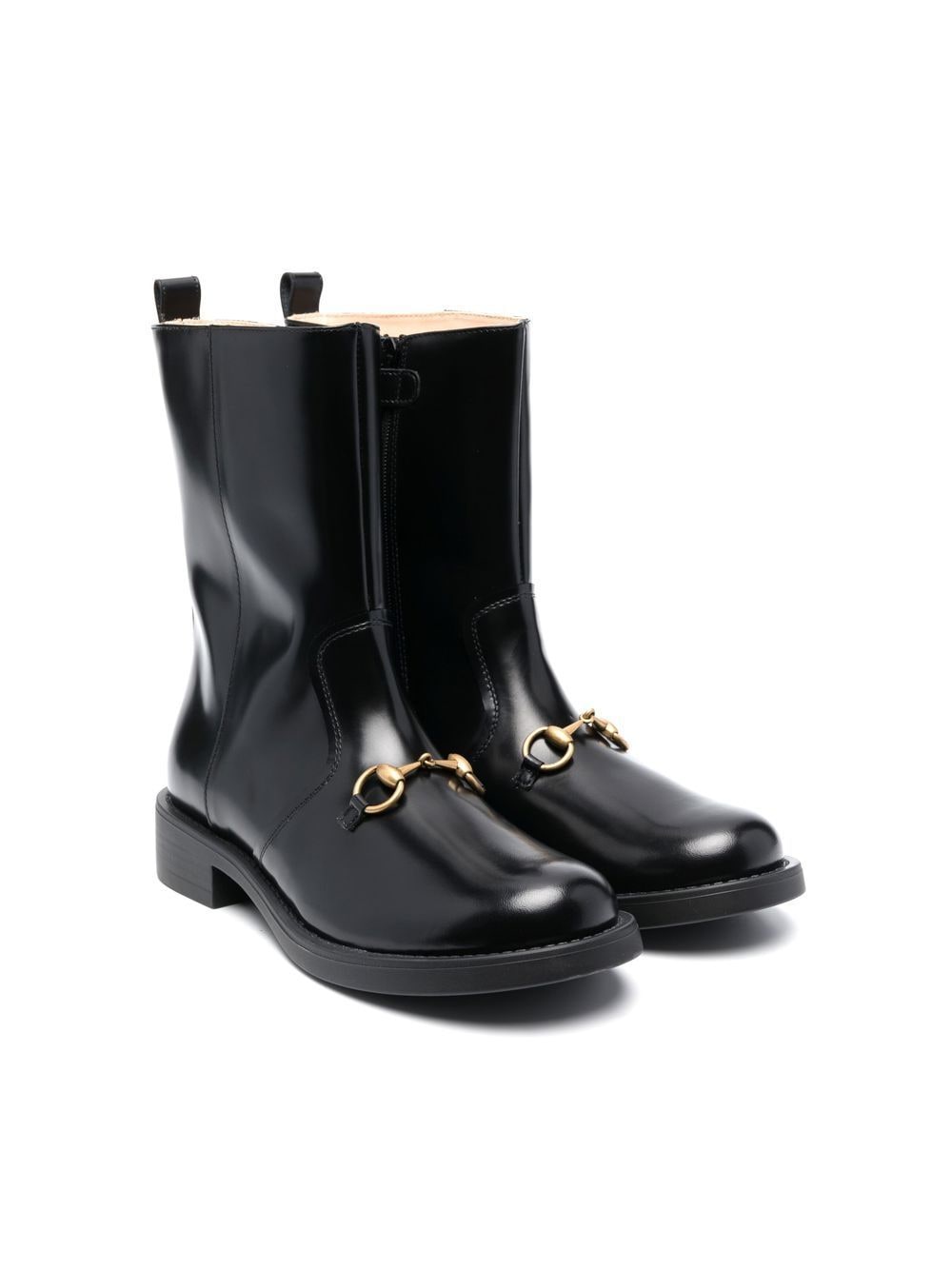 Gucci Kids Stiefeletten mit Horsebit - Schwarz von Gucci Kids