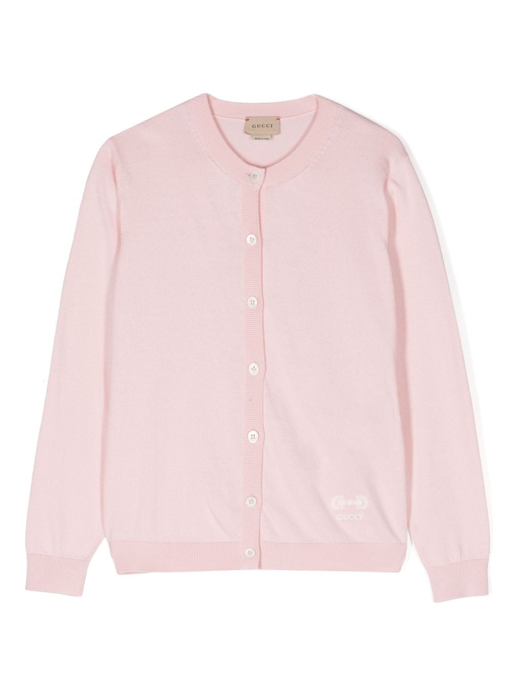 Gucci Kids Geknöpfter Cardigan mit Horsebit-Logo - Rosa von Gucci Kids