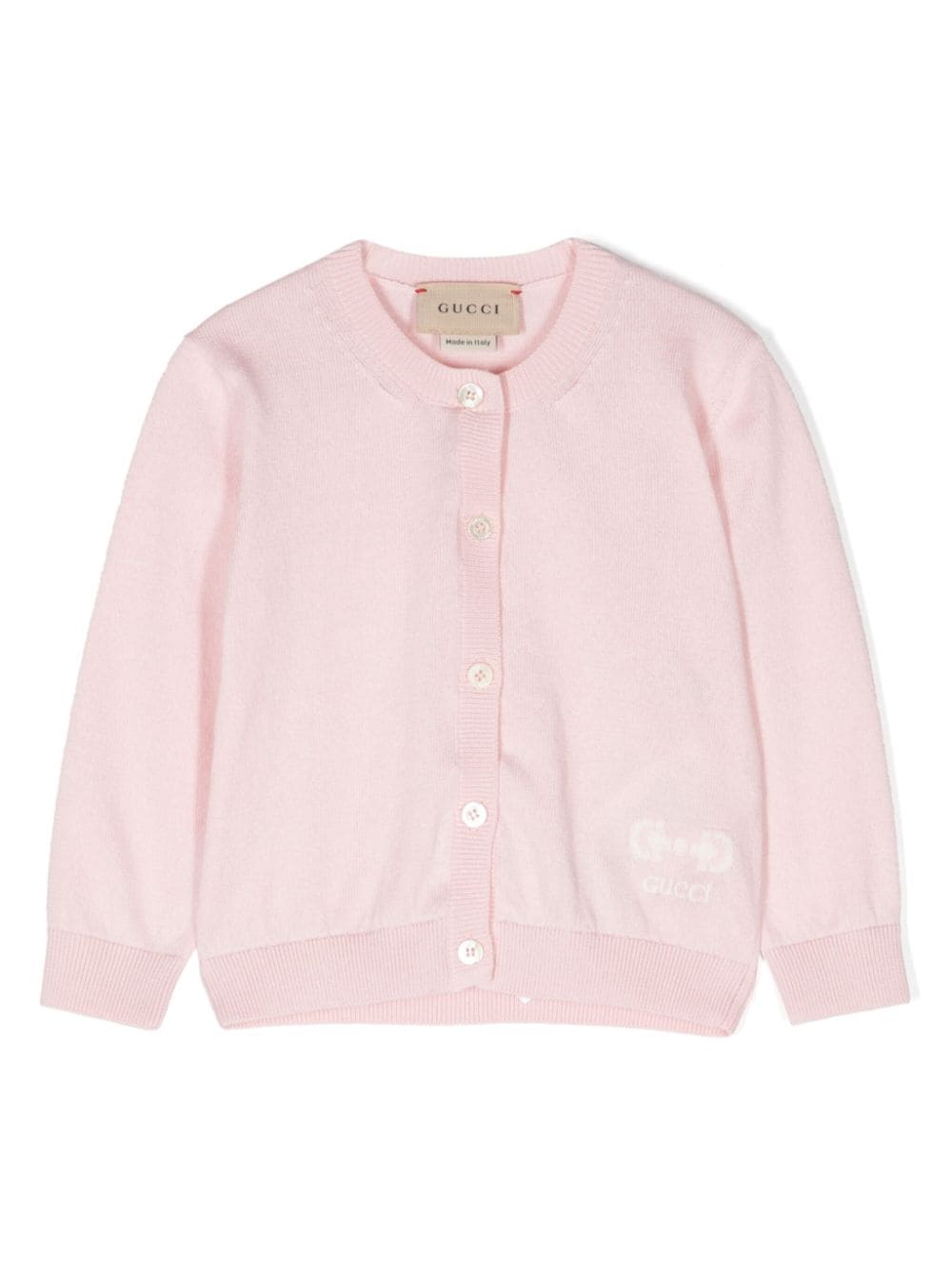 Gucci Kids Horsebit Jacquard-Cardigan mit Logo - Rosa von Gucci Kids