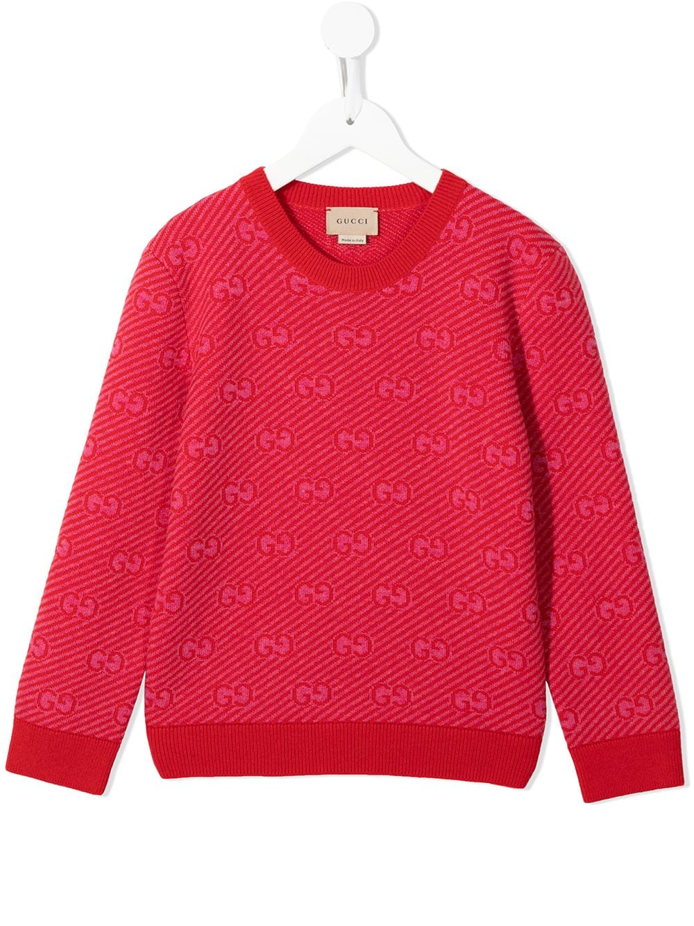 Gucci Kids Jacquard-Pullover mit GG - Rot von Gucci Kids