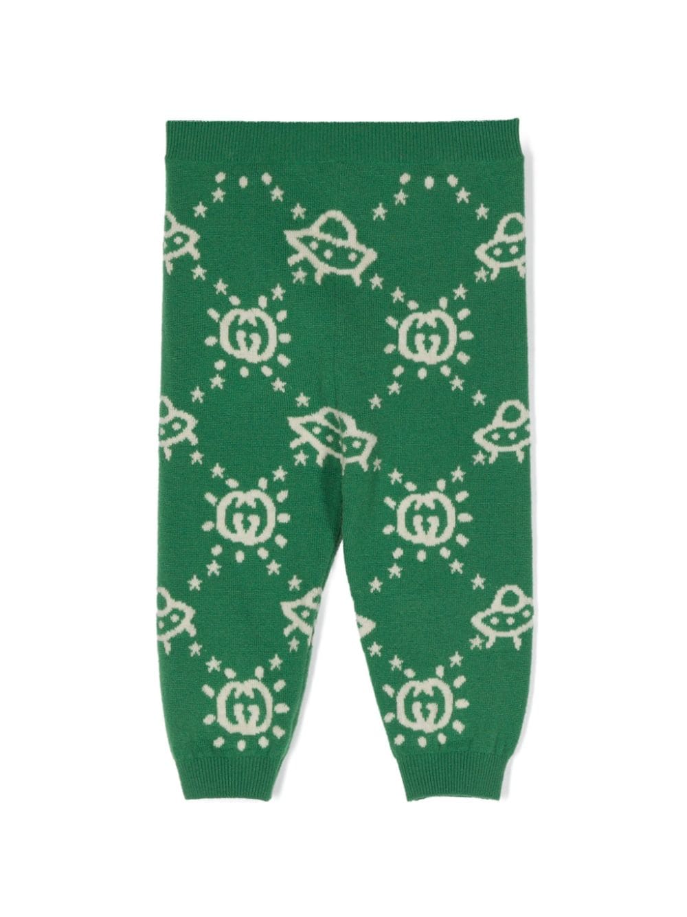 Gucci Kids Leggings mit GG-Intarsienmuster - Grün von Gucci Kids