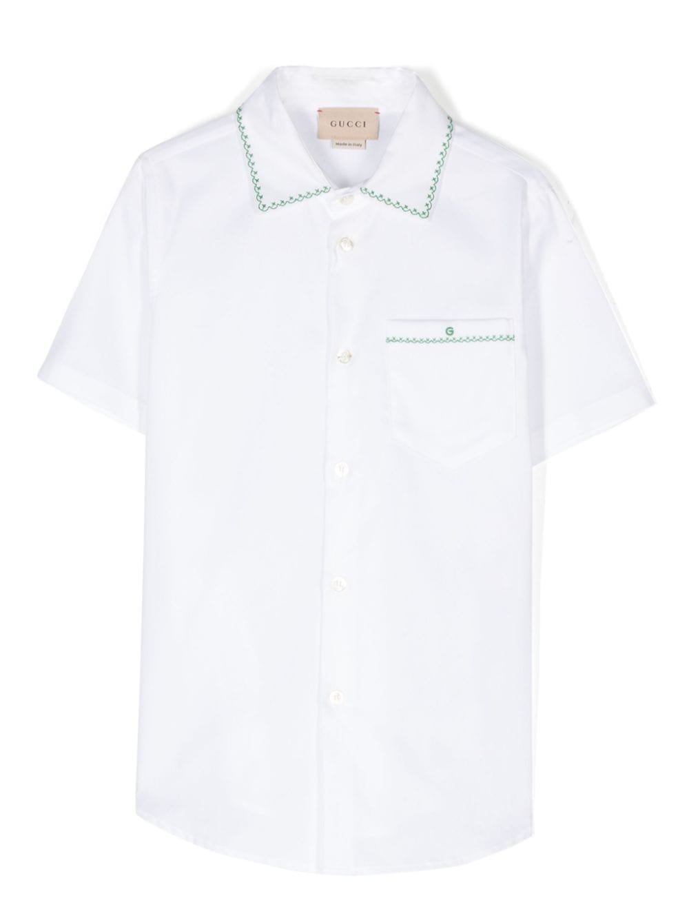 Gucci Kids Oxford-Hemd mit Stickerei - Weiß von Gucci Kids