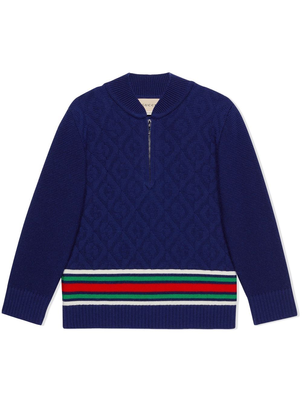 Gucci Kids Pullover mit G Rhombus-Muster - Blau von Gucci Kids