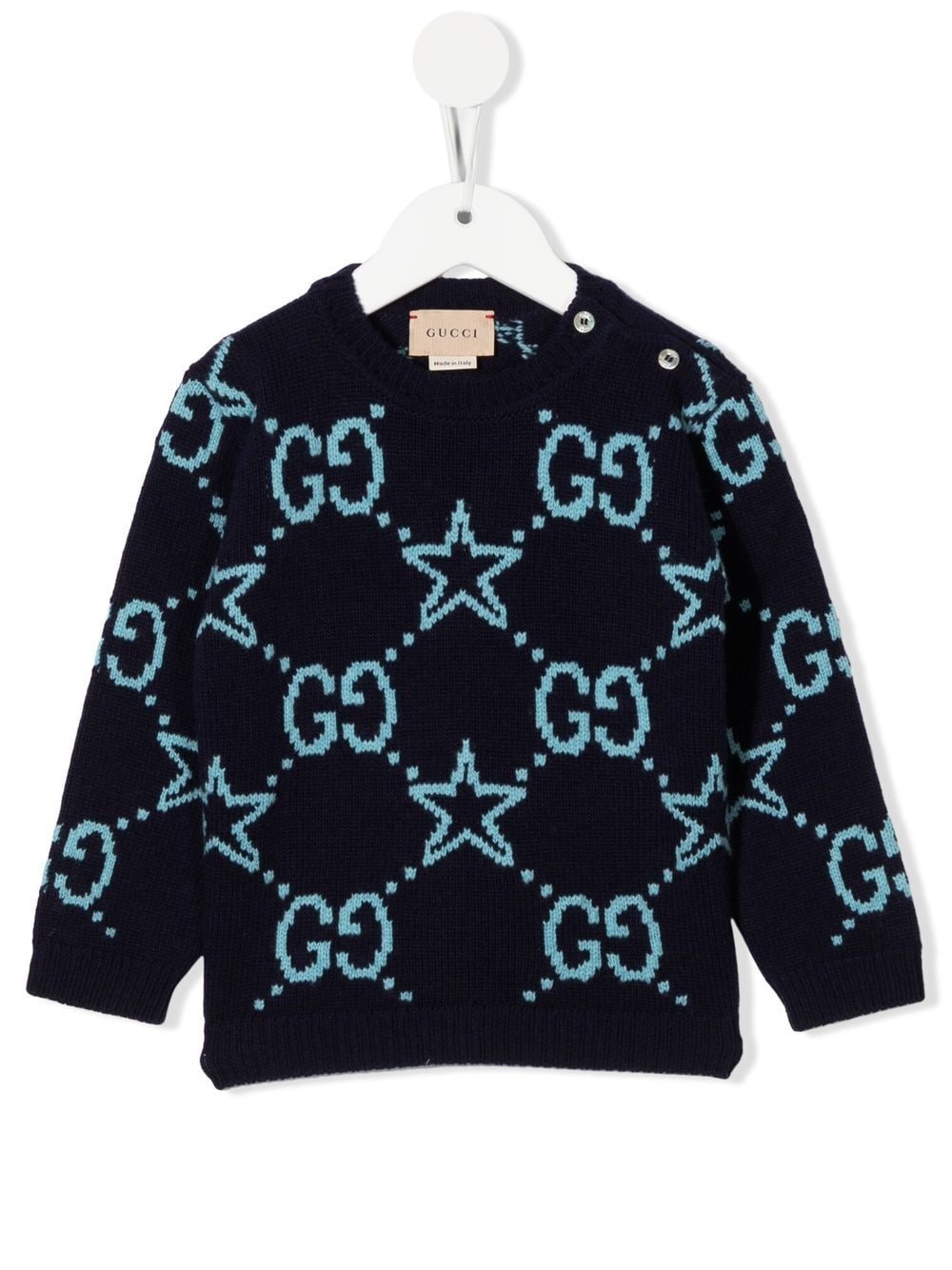 Gucci Kids Pullover mit GG-Muster - Blau von Gucci Kids