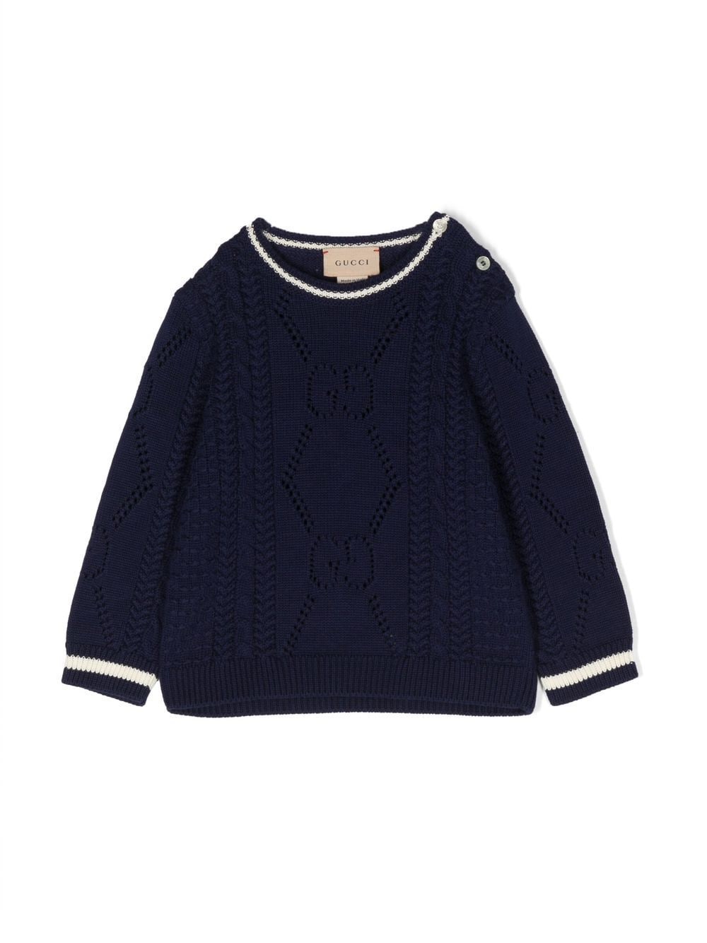 Gucci Kids Pullover mit Logo-Stickerei - Blau von Gucci Kids