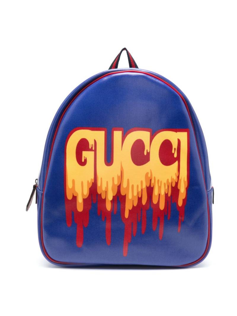 Gucci Kids Rucksack mit Logo-Print - Blau von Gucci Kids