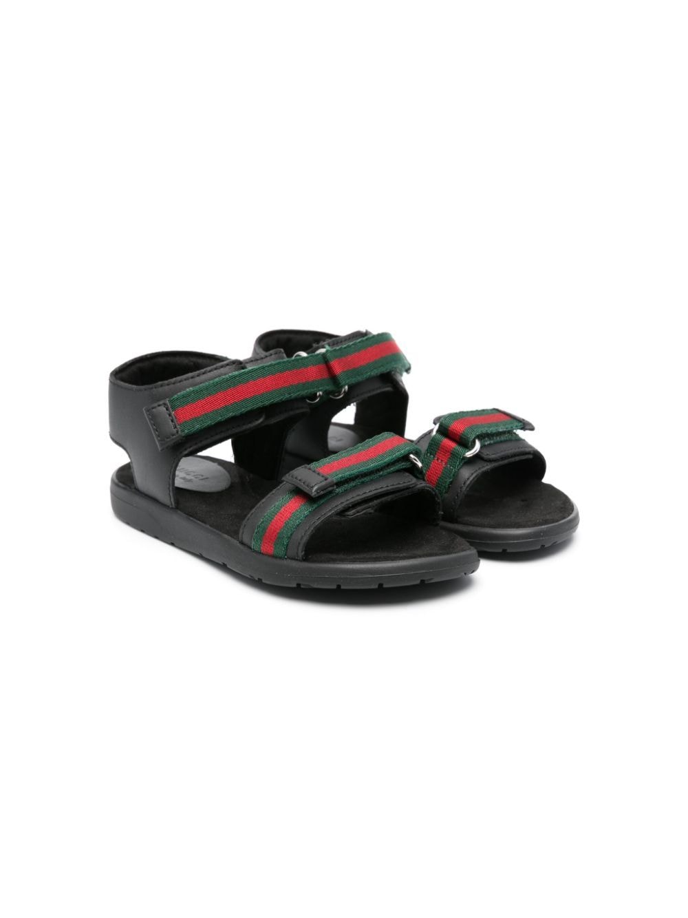 Gucci Kids Sandalen mit Webstreifen - Schwarz von Gucci Kids