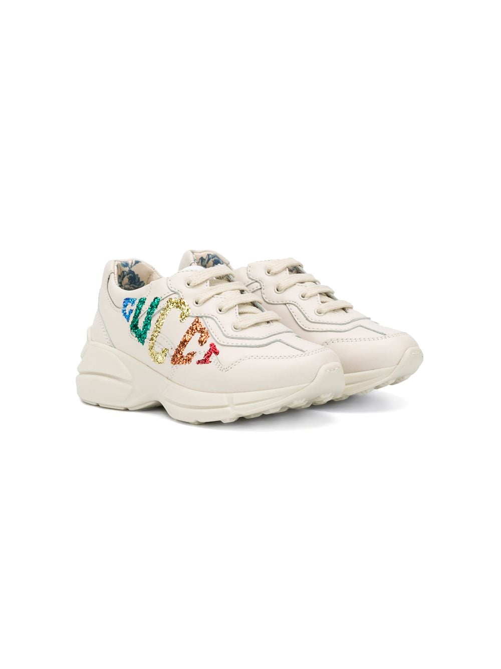 Gucci Kids Sneakers mit Logo-Print - Nude von Gucci Kids