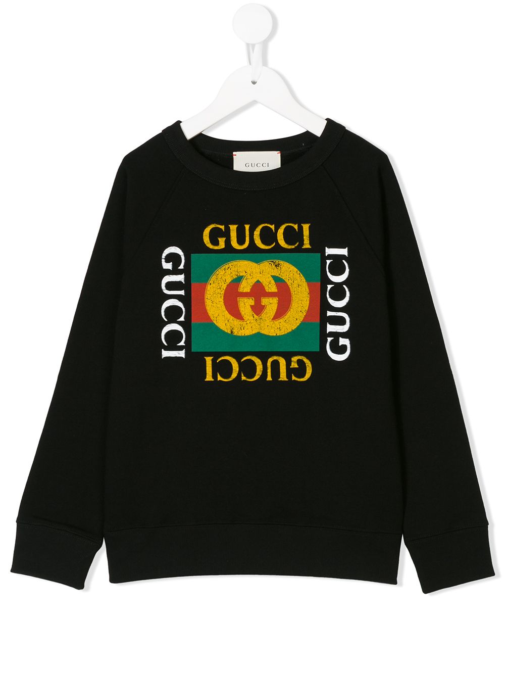 Gucci Kids Sweatshirt mit Logo-Print - Schwarz von Gucci Kids