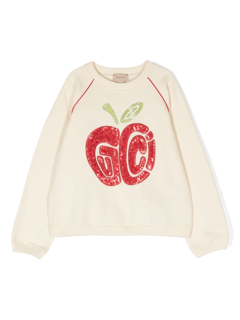 Gucci Kids Sweatshirt mit kristallverziertem Logo - Gelb von Gucci Kids