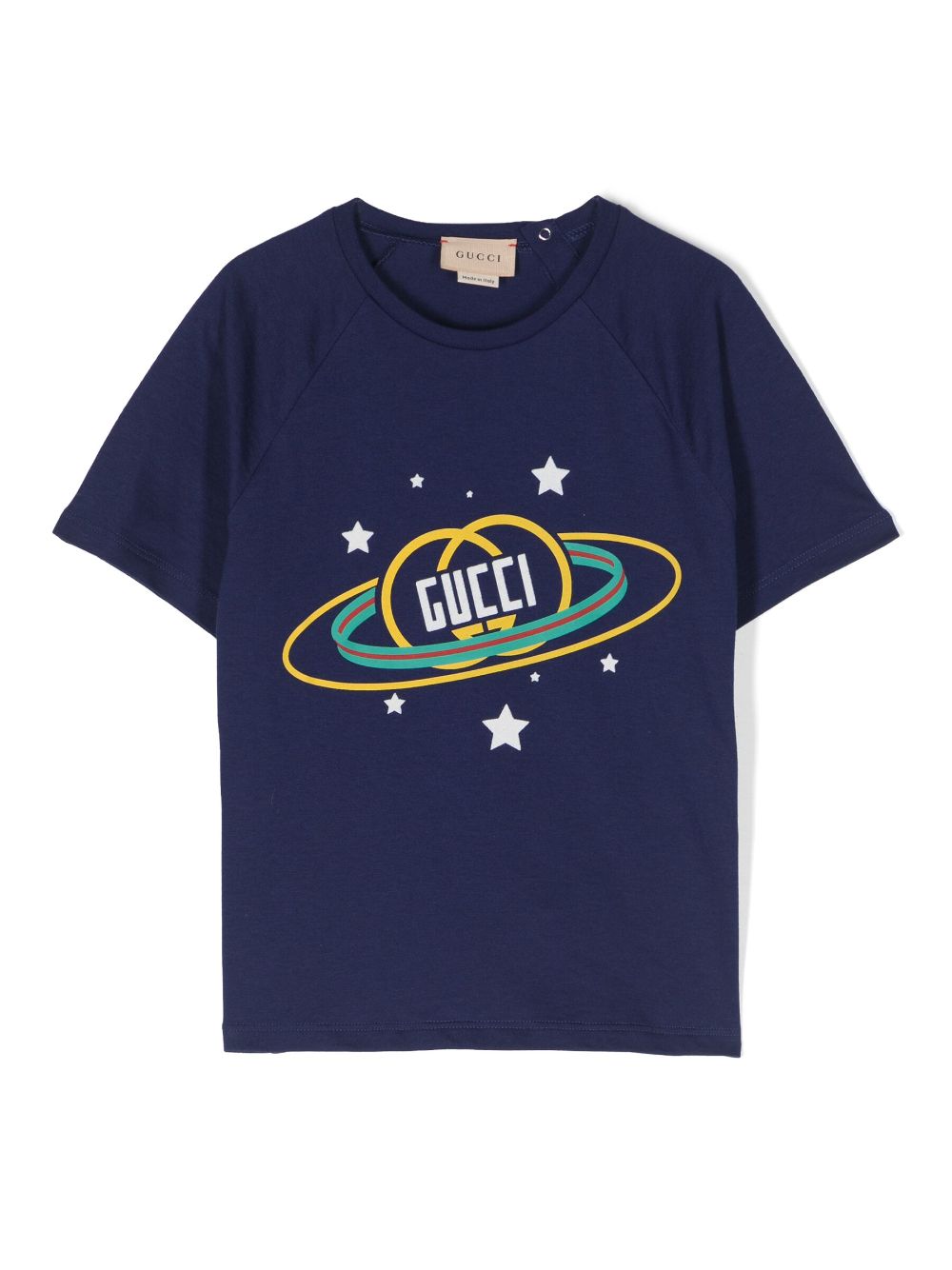 Gucci Kids T-Shirt mit Planeten-Logo - Blau von Gucci Kids