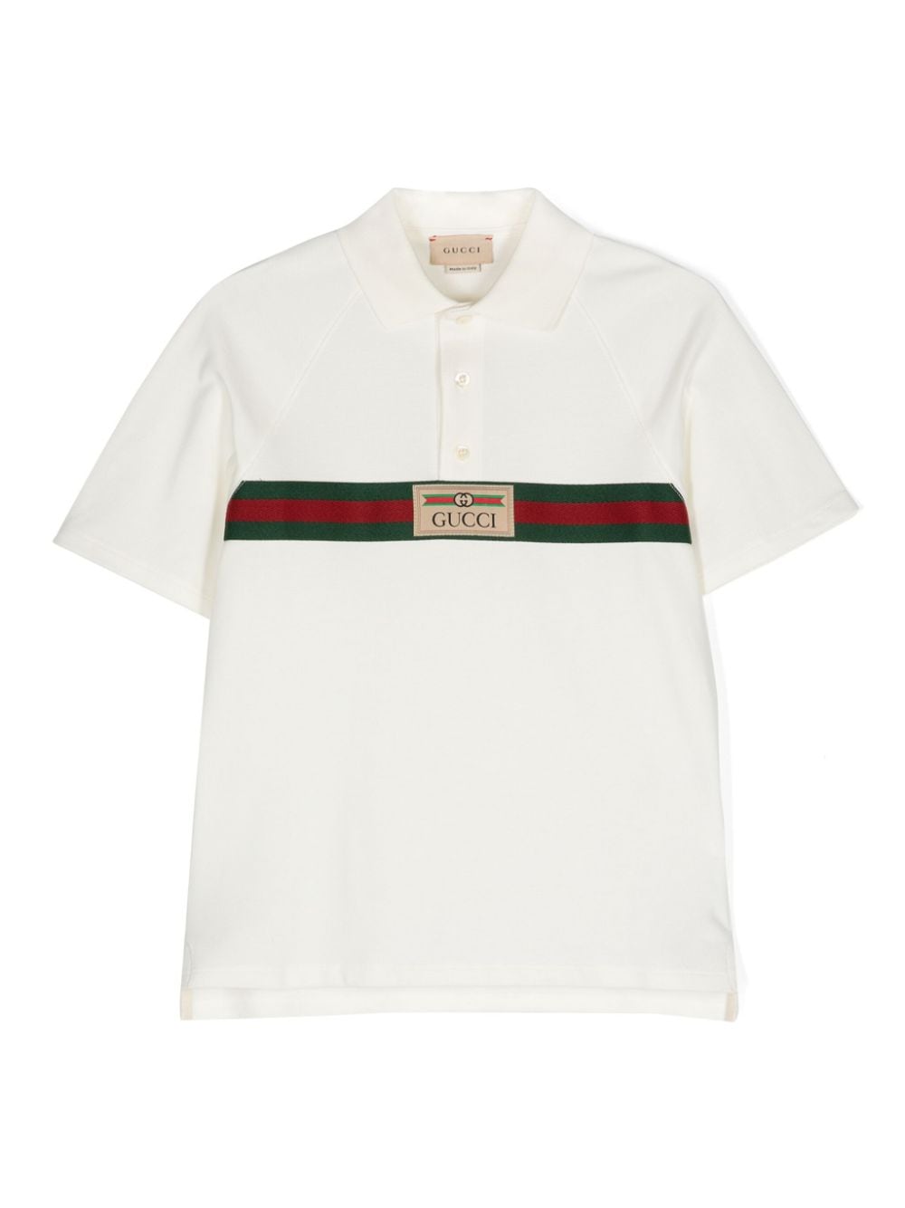 Gucci Kids Poloshirt mit Webstreifen - Weiß von Gucci Kids