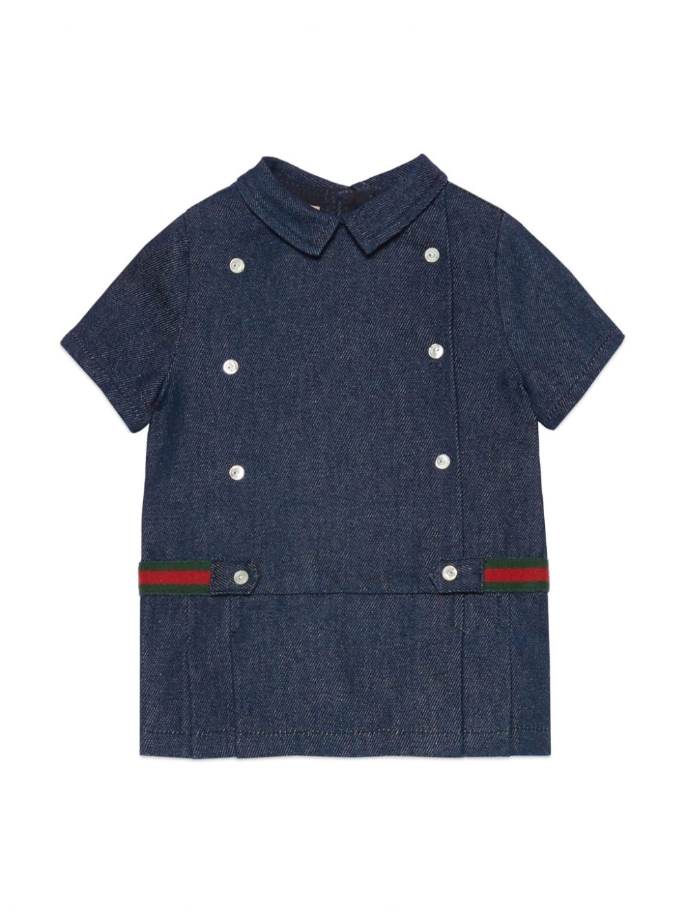 Gucci Kids Jeanskleid mit Webstreifen - Blau von Gucci Kids