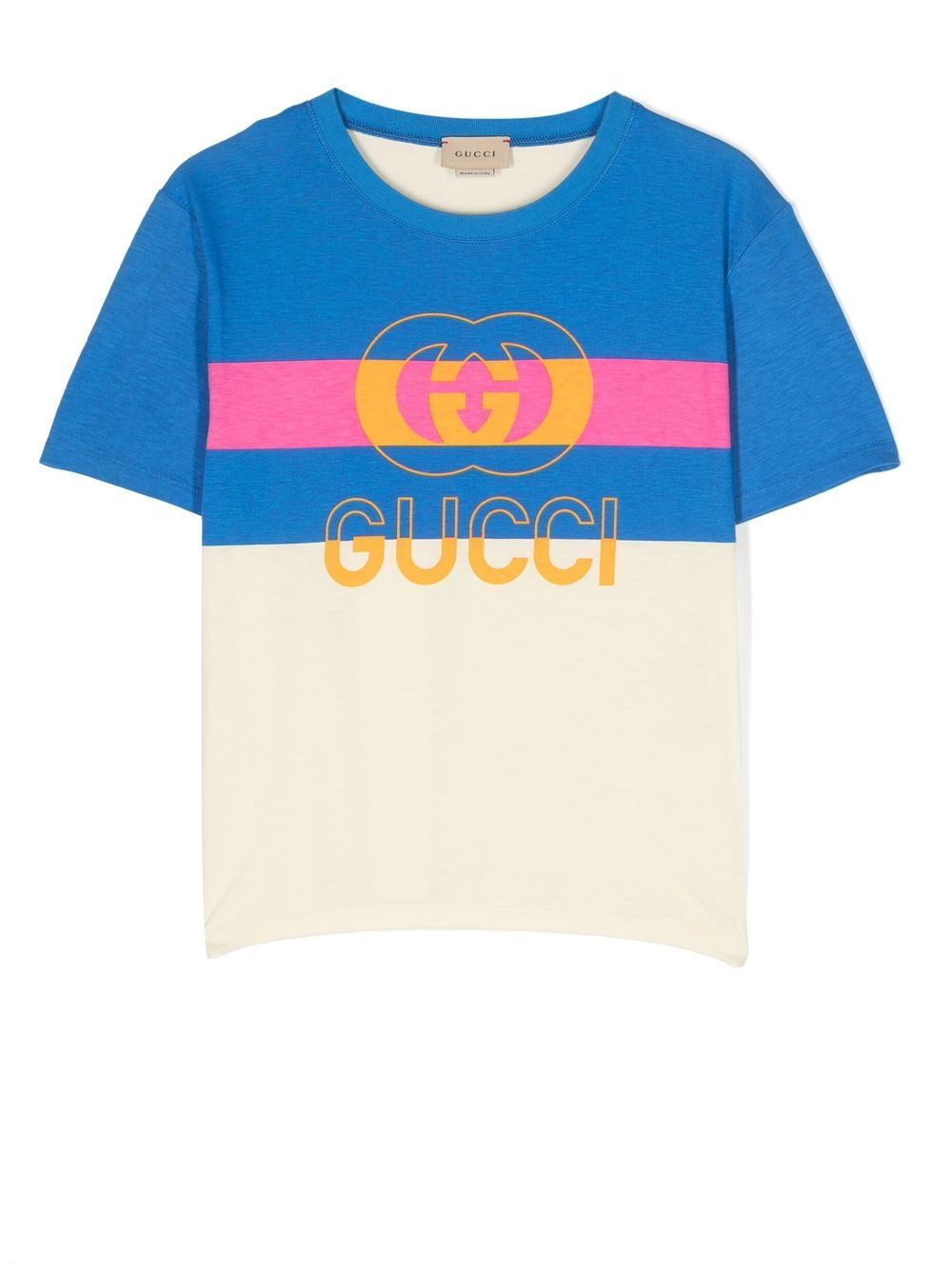 Gucci Kids T-Shirt mit Webstreifen - Nude von Gucci Kids