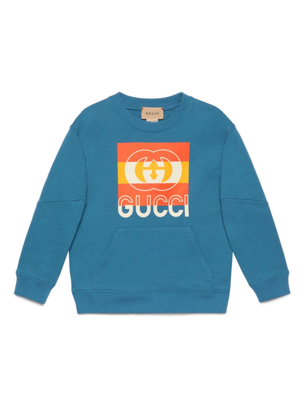 Gucci Kids Sweatshirt mit Web-Print - Blau von Gucci Kids