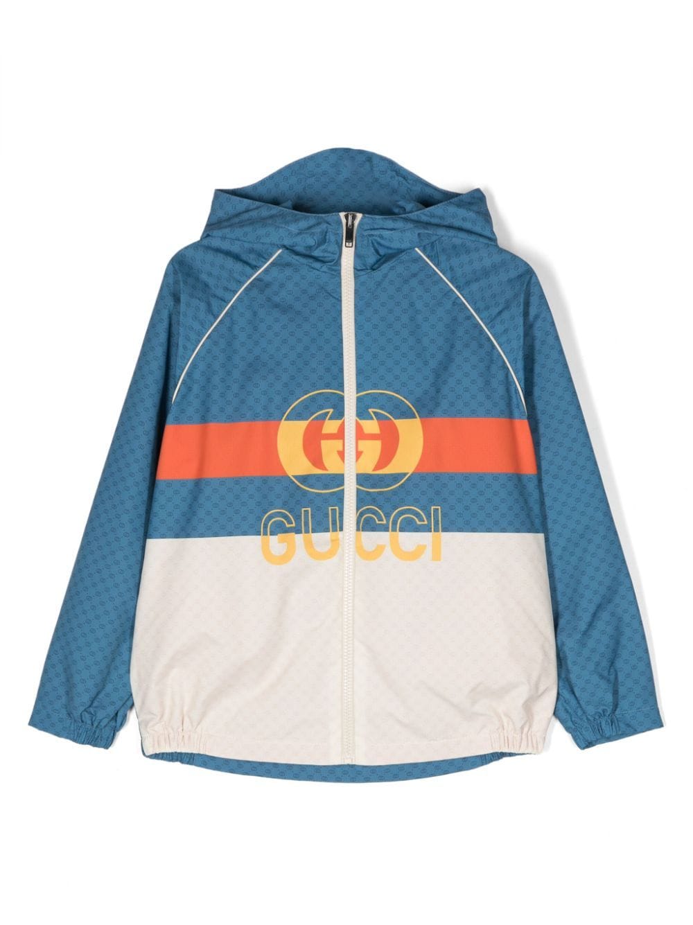 Gucci Kids Kapuzenjacke mit Webstreifen - Blau von Gucci Kids