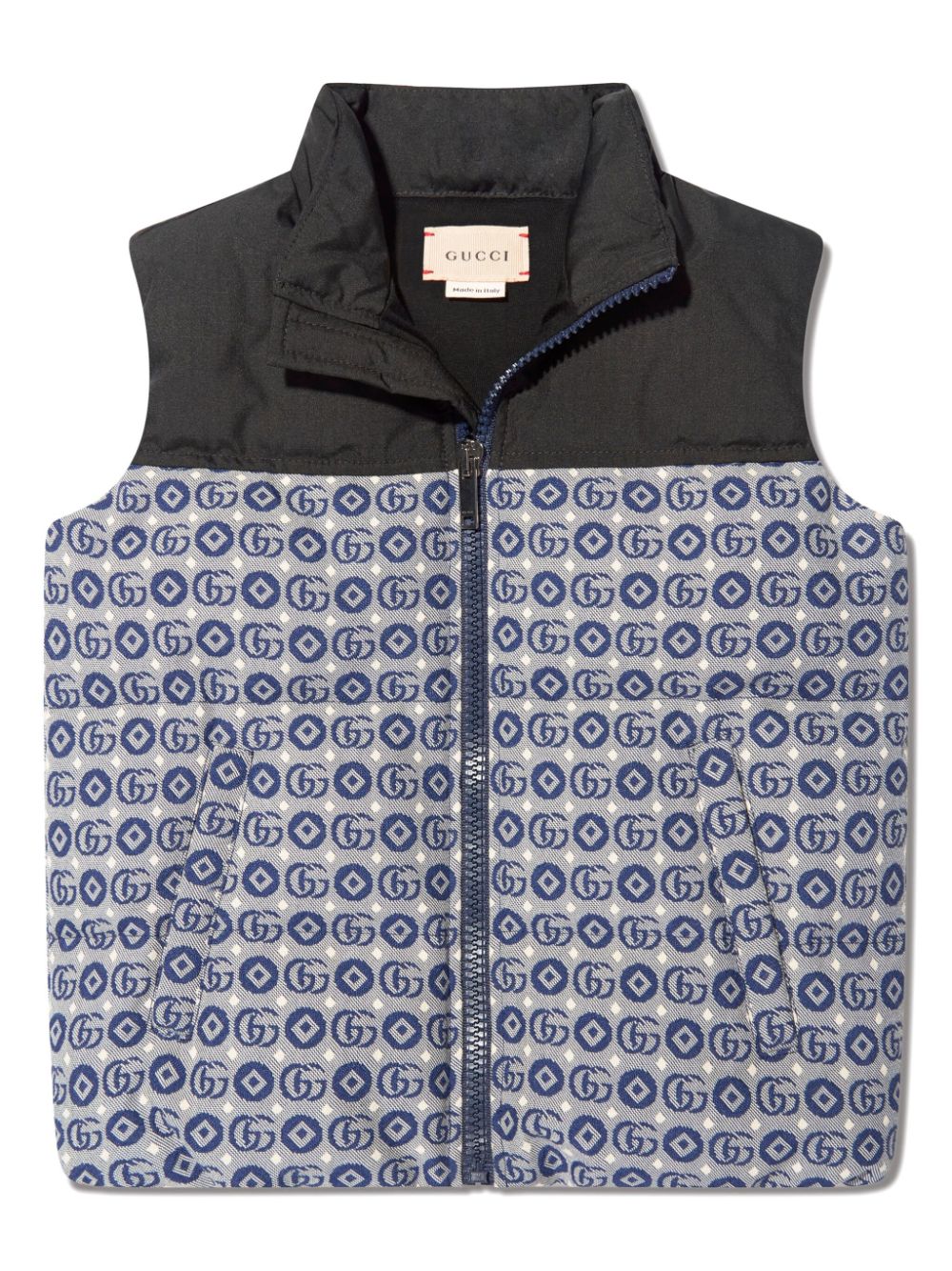 Gucci Kids Weste mit GG-Jacquardmuster - Blau von Gucci Kids