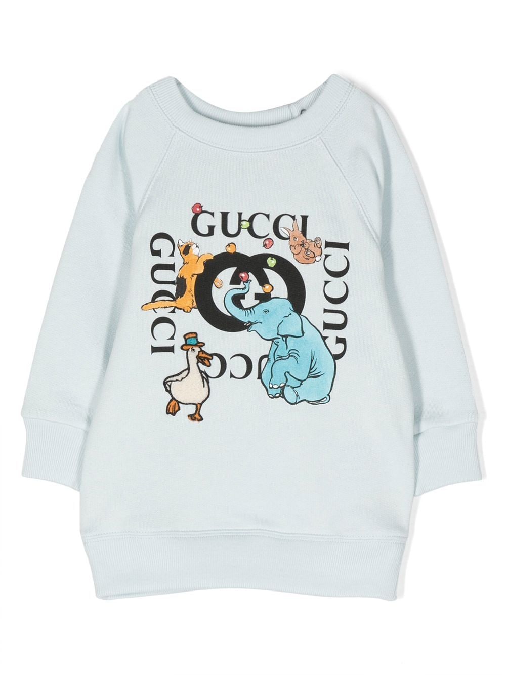 Gucci Kids Sweatshirt mit Tiere-Print - Blau von Gucci Kids