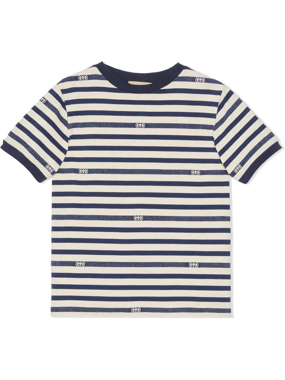 Gucci Kids Gestreiftes T-Shirt - Blau von Gucci Kids