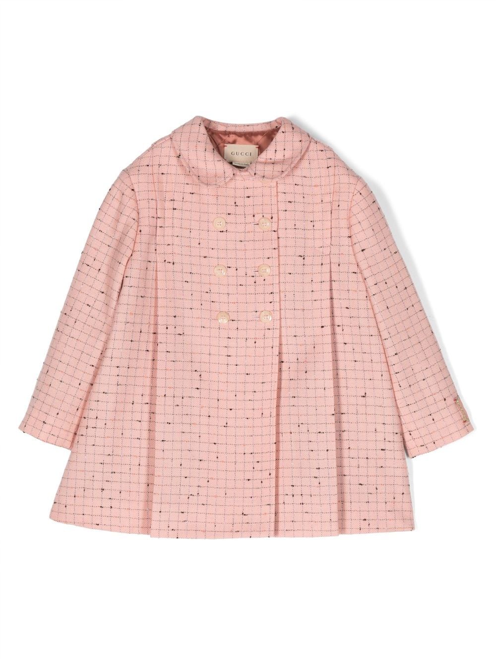 Gucci Kids Doppelreihiger Mantel mit Karomuster - Rosa von Gucci Kids