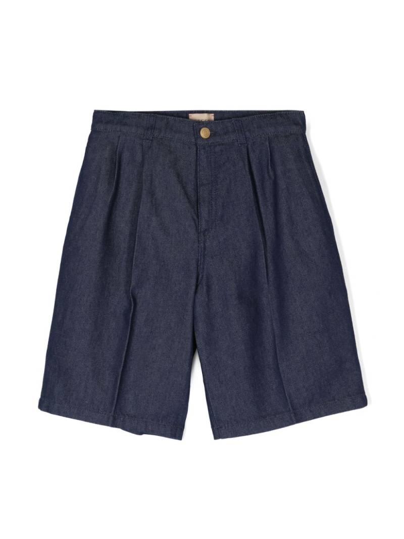 Gucci Kids Jeans-Bermudas mit Logo-Applikation - Blau von Gucci Kids