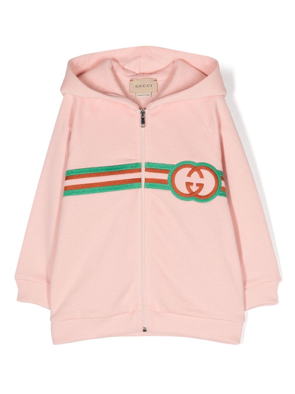 Gucci Kids Kapuzenjacke mit Logo-Stickerei - Rosa von Gucci Kids