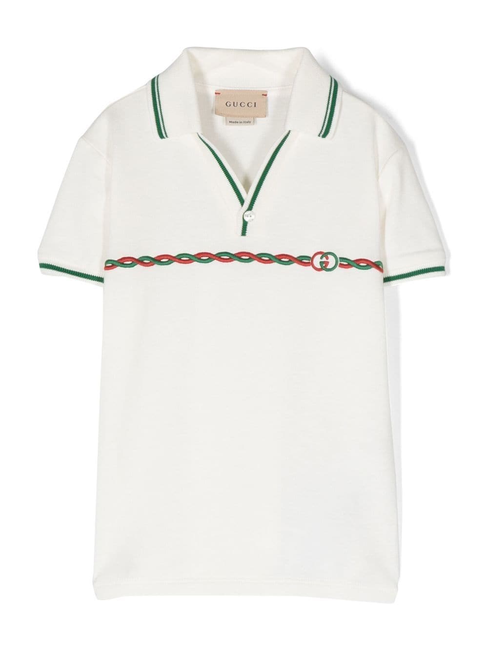 Gucci Kids Poloshirt mit Logo-Stickerei - Nude von Gucci Kids