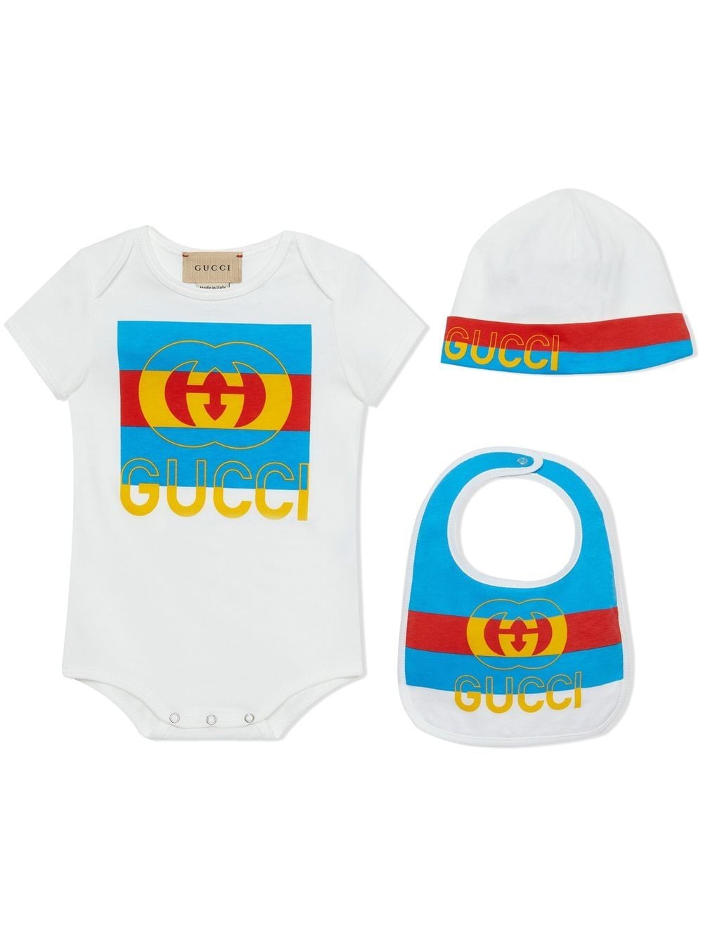 Gucci Kids Body-Set mit Logo-Print - Weiß von Gucci Kids