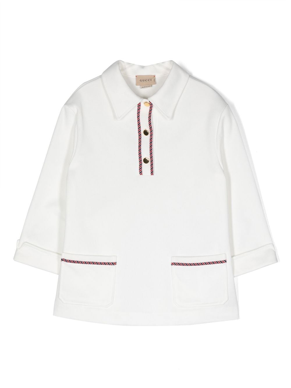 Gucci Kids Langärmeliges Poloshirt - Weiß von Gucci Kids