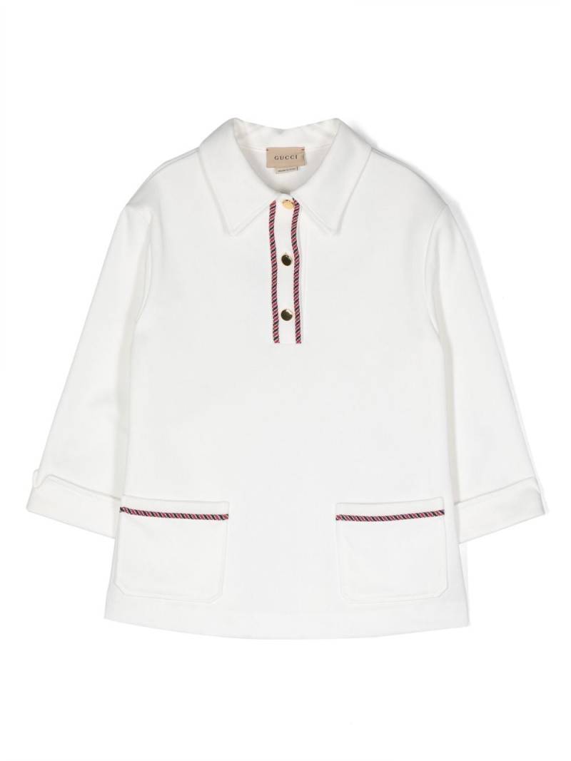 Gucci Kids Langärmeliges Poloshirt - Weiß von Gucci Kids