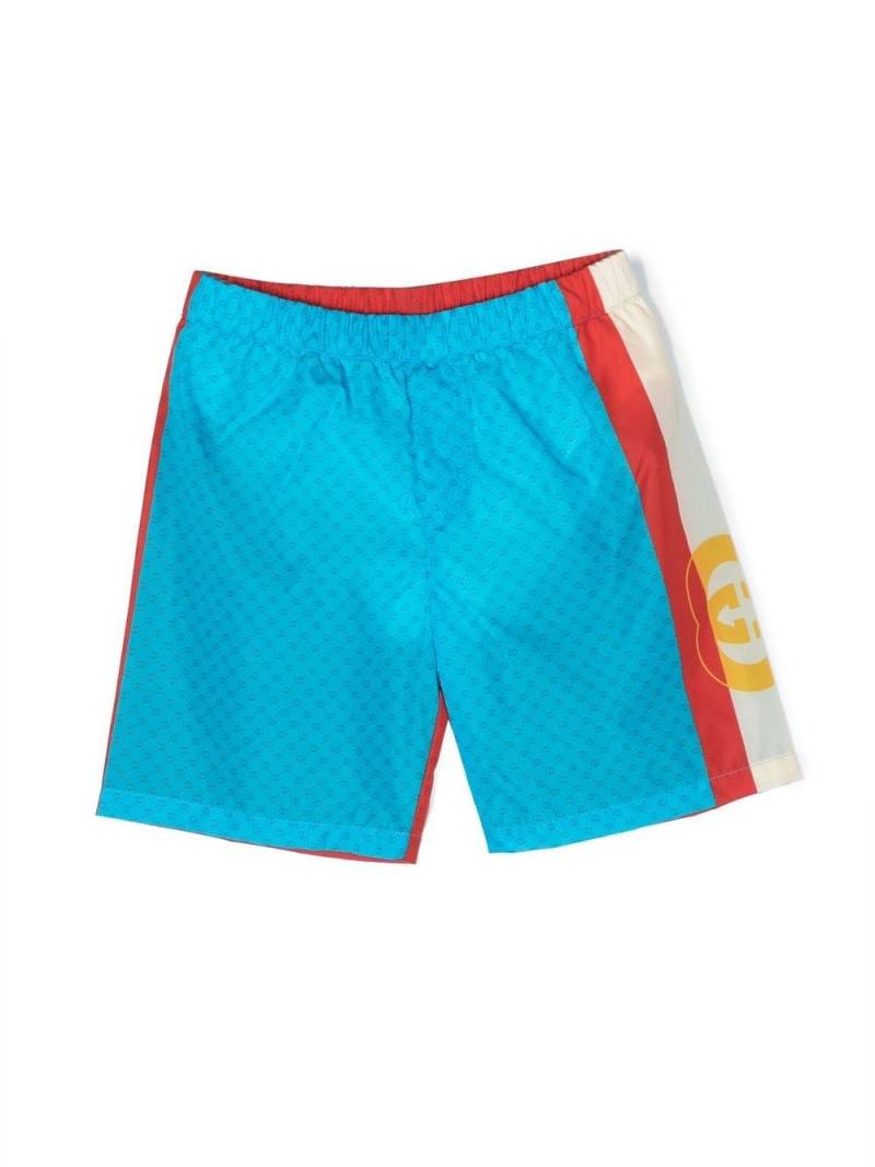 Gucci Kids Badeshorts mit Monogramm - Blau von Gucci Kids