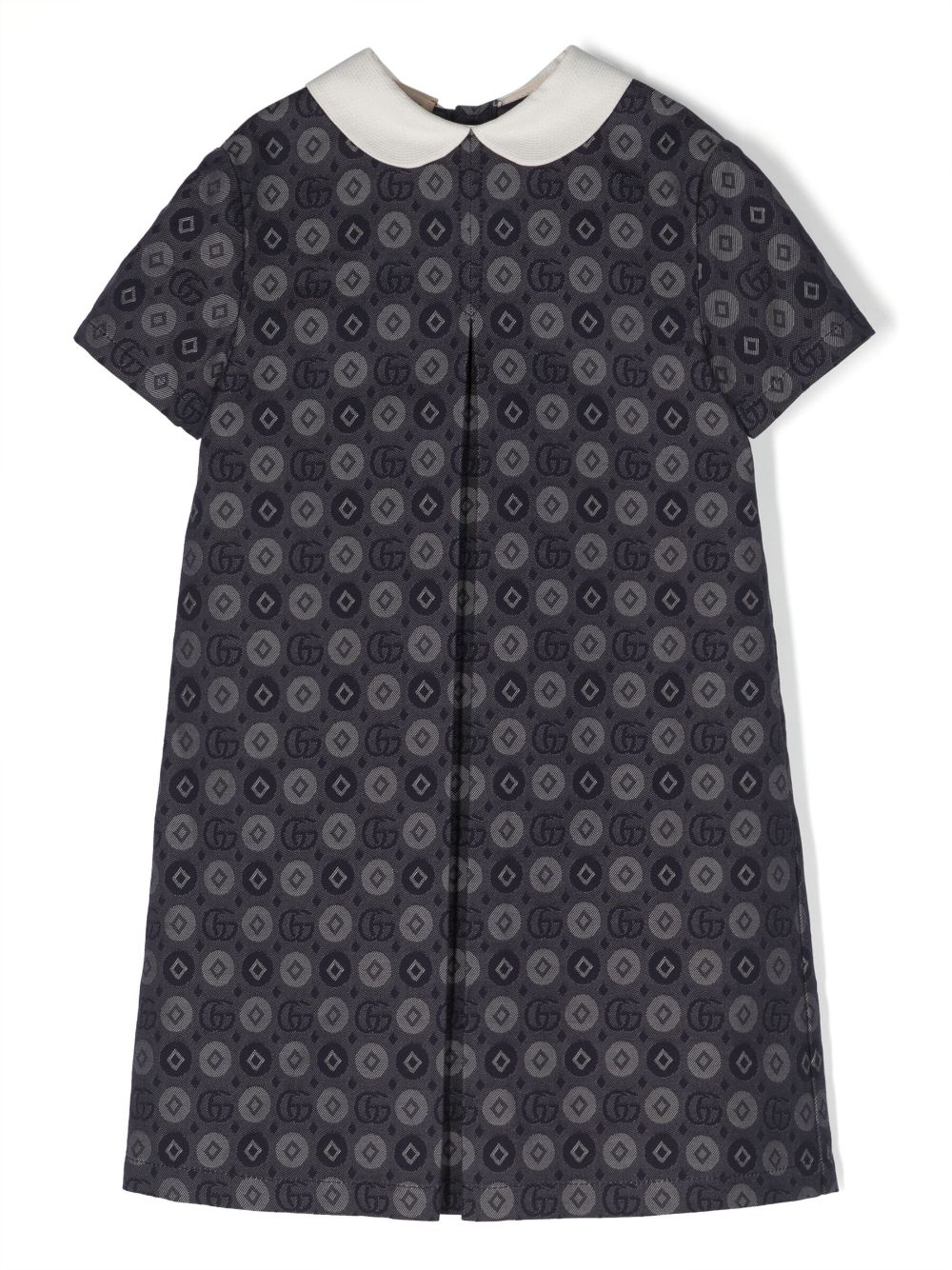 Gucci Kids Leinenkleid mit Monogrammmuster - Blau von Gucci Kids