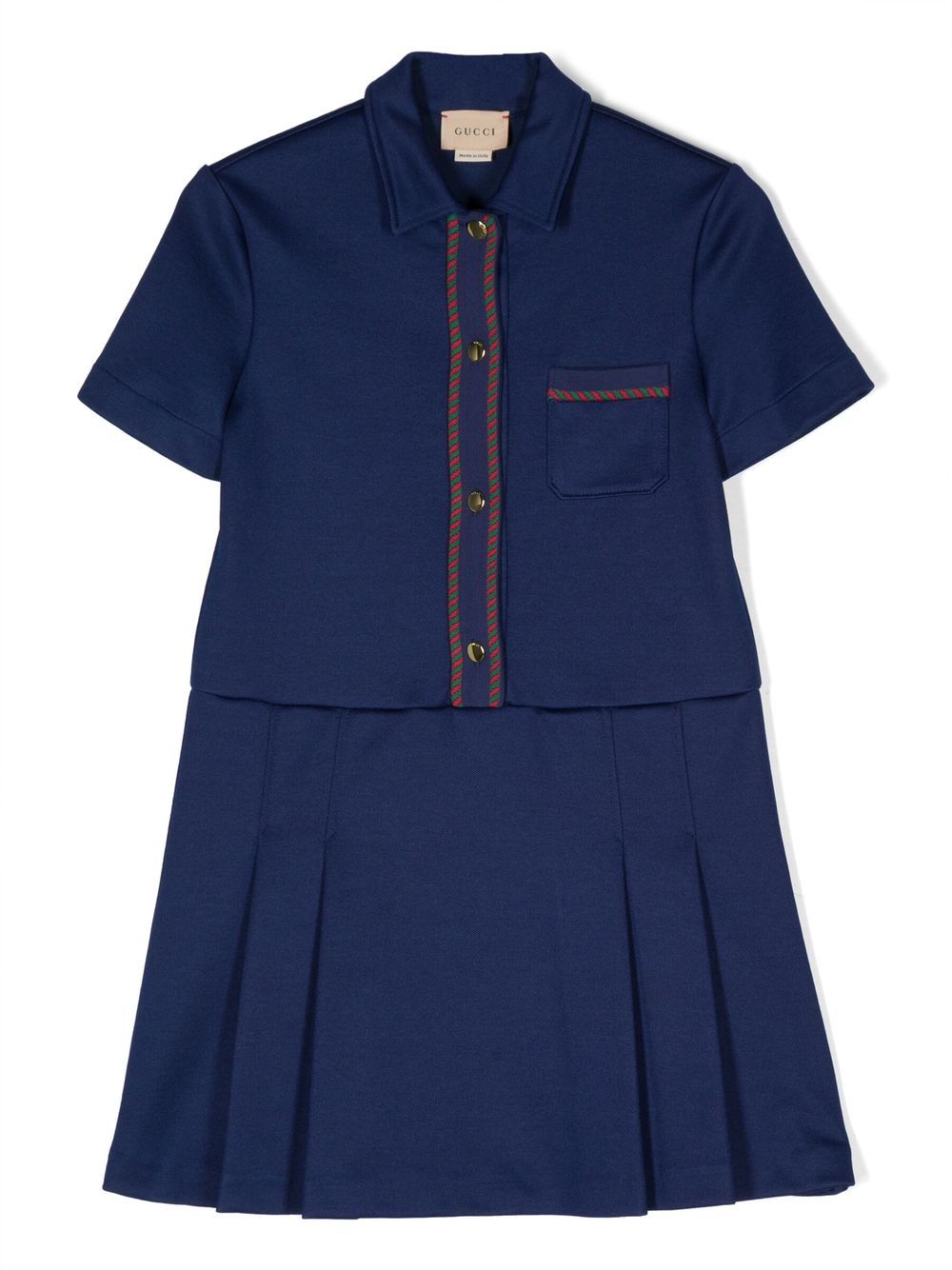 Gucci Kids Kleid mit Falten - Blau von Gucci Kids